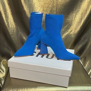 SCHUTZ Vibrant Blue Heeled Boots